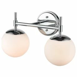Millennium Lighting Inc 2 Light 15.5" Chrome Bathroom Vanity Light With Opal Glass Shades -home bar shop 5581c10e0f777881 9428 w800 h800 b1 p0