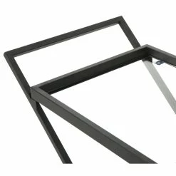GDFStudio GDF Studio Sheri Tempered Glass Black Iron Bar Cart With Tempered Glass Shelves -home bar shop 5591c50801c959f5 6003 w800 h800 b1 p0