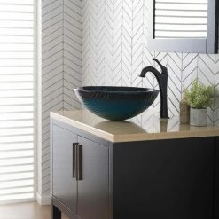 Kraus USA, Inc. Glass Vessel Sink, Bathroom Arlo Faucet, PU Drain, Mounting Ring, Oil Rub Bronze -home bar shop 56a1997103518dc9 9332 w800 h800 b0 p0
