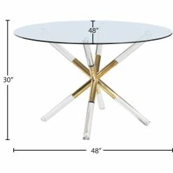The Helios Dining Table, 48", Glass And Acrylic, Modern, Round -home bar shop 56d1792a02741886 1314 w800 h800 b1 p0