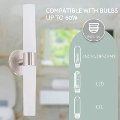 Kira Home Duo 21" Wall Sconce, Frosted Opal Glass Shades For Bathroom/ -home bar shop 5711065c00ca76cf 8698 w800 h800 b0 p0