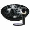 Novatto Tartaruga Glass Vessel Sink And Drain, Matte Black