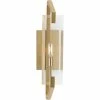 Progress Lighting Cahill Collection 1-Light Brushed Bronze Clear Glass Luxe Bath Vanity Light