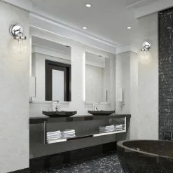 Globe Electric Milan 1-Light Chrome Wall Sconce Clear Glass Shade Vintage Edison Incescent 10 Globe Electric Milan 1-Light Chrome Wall Sconce Clear Glass Shade Vintage Edison Incescent -home bar shop 58a103720f7648ea 3430 w800 h800 b0 p0