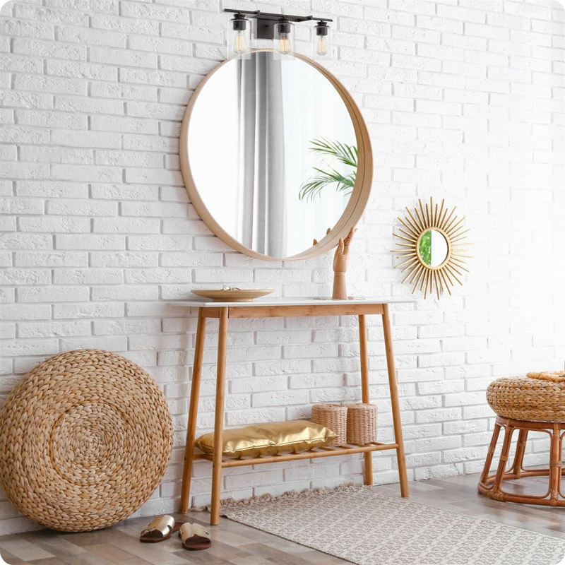 Kira Home Graham 23.5" Farmhouse / Bathroom Light, Seeded Glass Shades, Oil 2 Kira Home Graham 23.5" Farmhouse / Bathroom Light, Seeded Glass Shades, Oil - Image 2