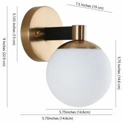 JONATHAN Y Modernist Globe Metal/Frosted Glass LED Vanity, 1-Light 15 JONATHAN Y Modernist Globe Metal/Frosted Glass LED Vanity, 1-Light -home bar shop 594196220fda43f6 8256 w800 h800 b1 p0