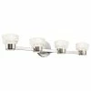 Kira Home Imogen 31" LED Bathroom Light, Etched Glass Shades, 3000k Soft White