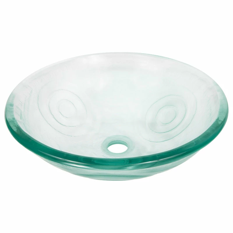 Eden Bath - Vessel Sinks Clear Swirls Glass Vessel Sink 2 Eden Bath - Vessel Sinks Clear Swirls Glass Vessel Sink - Image 2