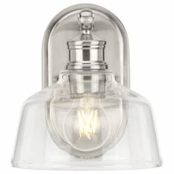 Progress Lighting Singleton 1-Light 7.62" Brushed Nickel Vanity Light With Clear Glass Shade 17 Progress Lighting Singleton 1-Light 7.62" Brushed Nickel Vanity Light With Clear Glass Shade -home bar shop 5aa1beea02bb2210 8223 w800 h800 b1 p0