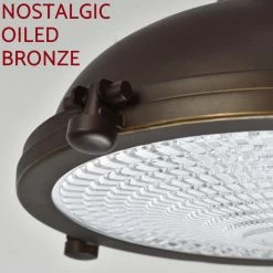 Kira Home Beacon 11" Farmhouse / Nautical Pendant Light, Round Fresnel Glass -home bar shop 5b31ebf000c3e753 8690 w800 h800 b0 p0