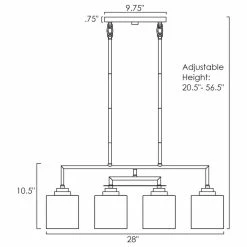 Kira Home Monroe 28" Island Light, Free Swinging Center Arm, Hammered Glass 13 Kira Home Monroe 28" Island Light, Free Swinging Center Arm, Hammered Glass -home bar shop 5c7142150bf44572 8686 w800 h800 b1 p0