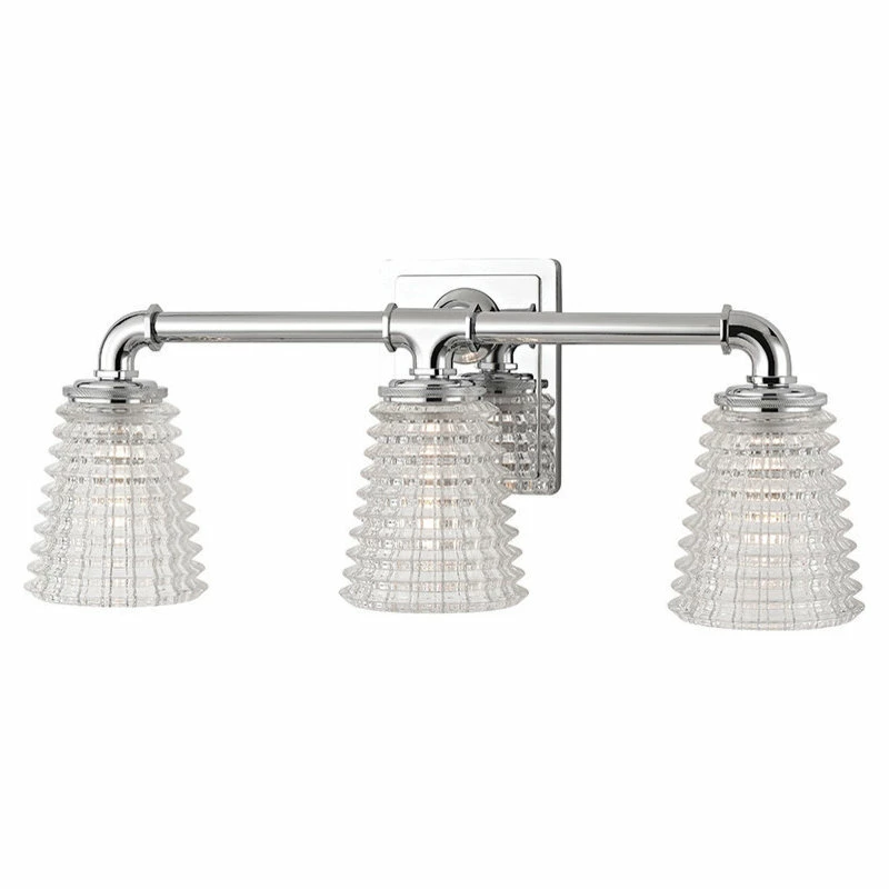 Hudson Valley Lighting Westbrook 3-Light Bath And Vanity With Clear Glass, Polished Chrome 1 Hudson Valley Lighting Westbrook 3-Light Bath And Vanity With Clear Glass, Polished Chrome