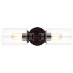 JONATHAN Y Jules Edison 16.5" 2-Light Seeded Glass LED Vanity, Oil Rubbed Bronze -home bar shop 5e61bfe4014cad63 9263 w800 h800 b1 p0