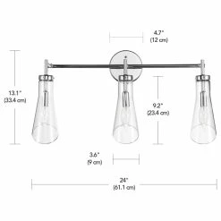 Globe Electric 3-Light Chrome Vanity Light Glass Shade -home bar shop 5f41aba800b6a5f4 2086 w800 h800 b1 p0