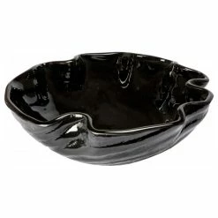 Eden Bath - Vessel Sinks Midnight Wave Tempered Glass Vessel Sink For Bathroom, 16.25 Inch
