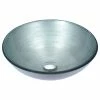 ANZZI Posh Series Deco-Glass Vessel Sink, Brushed Silver
