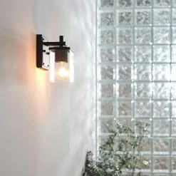 Globe Electric 1-Light Matte Black Vanity Light With Seeded Glass Shade 10 Globe Electric 1-Light Matte Black Vanity Light With Seeded Glass Shade -home bar shop 6041bdad01819e70 0471 w800 h800 b0 p0