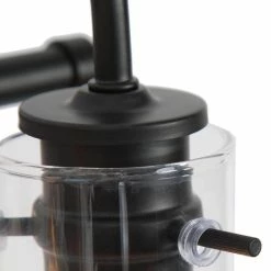 LNC Lighting LNC 22" Modern Matte Black Globe Clear Glass Bathroom Vanity Light -home bar shop 61513f3e0311ab93 5580 w800 h800 b0 p0