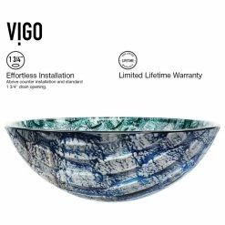 VIGO Glass Vessel Bathroom Sink, Oceania -home bar shop 6181112e0e9ed8ca 9067 w800 h800 b1 p0