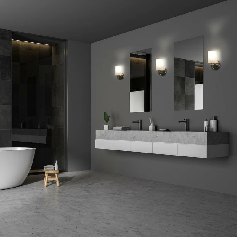 Kira Home Phoebe 8" Wall Sconce/ Light, Frosted Seeded Glass Shade, Chrome 4 Kira Home Phoebe 8" Wall Sconce/ Light, Frosted Seeded Glass Shade, Chrome - Image 4