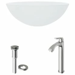 VIGO White Frost Glass Vessel Bathroom Sink And Linus Faucet Set -home bar shop 6281aa050e9ed8fb 2907 w800 h800 b1 p0