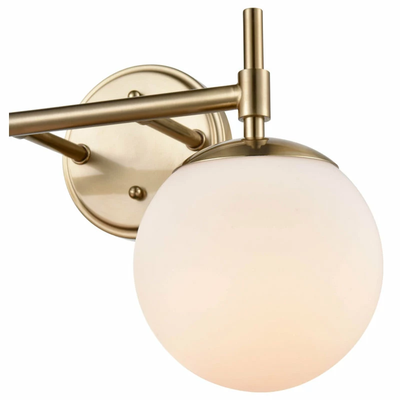 Millennium Lighting Inc 2 Light 15.5" Modern Gold Bathroom Vanity Light With Opal Glass Shades 4 Millennium Lighting Inc 2 Light 15.5" Modern Gold Bathroom Vanity Light With Opal Glass Shades - Image 4