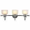 CHLOE Lighting, Inc. Ironclad 3-Light Chrome Vanity Fixture White Frosted Prismatic Glass