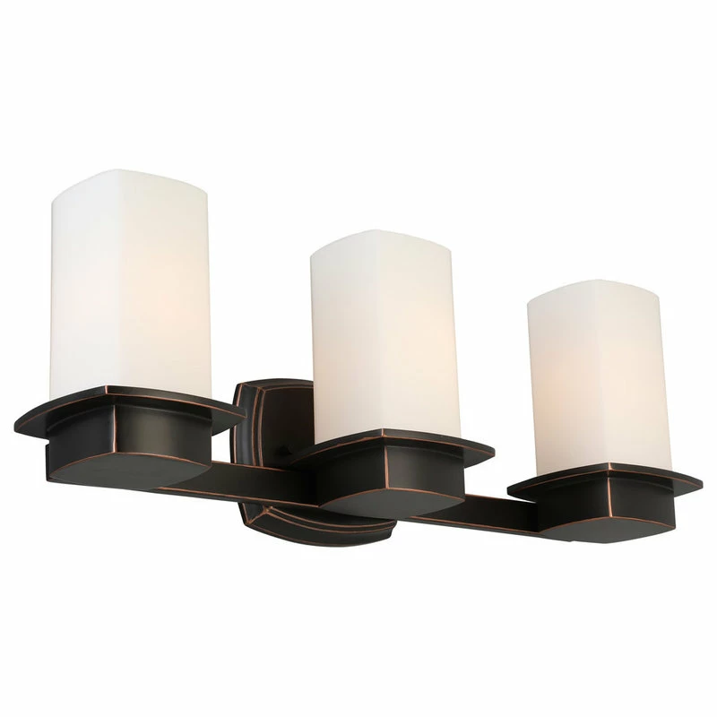 EGLO USA 3-Light, 60W Bath/Vanity Light, Oil Rubbed Bronze/Frosted Opal Glass 1 EGLO USA 3-Light, 60W Bath/Vanity Light, Oil Rubbed Bronze/Frosted Opal Glass