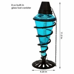 Sunnydaze Decor Sunnydaze Glass Outdoor Tabletop Torches, Fiberglass Wicks, Set Of 8, Blue 8 Sunnydaze Decor Sunnydaze Glass Outdoor Tabletop Torches, Fiberglass Wicks, Set Of 8, Blue -home bar shop 64e11bea0f3d603b 5804 w800 h800 b1 p0