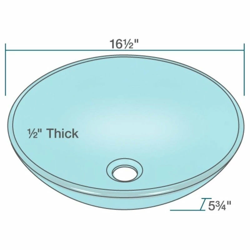 MR Direct Sinks And Faucets 601 Colored Glass Vessel Sink, Turquoise, Sink Only, No Additional Accessories 3 MR Direct Sinks And Faucets 601 Colored Glass Vessel Sink, Turquoise, Sink Only, No Additional Accessories - Image 3