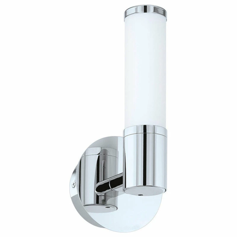 EGLO USA 1x6W LED Vanity Wall Light, Chrome Finish And Opal Glass 1 EGLO USA 1x6W LED Vanity Wall Light, Chrome Finish And Opal Glass