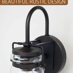 Kira Home Wyer 11.5" Farmhouse Wall Sconce + Glass Jar Shade, Dimmable, Bronze 11 Kira Home Wyer 11.5" Farmhouse Wall Sconce + Glass Jar Shade, Dimmable, Bronze -home bar shop 678125e300c7d0c7 8741 w800 h800 b0 p0