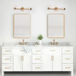 LALUZ 3-Light Matte Gold Modern Bathroom Vanity Light With Clear Glass Shade -home bar shop 67a1a1dd040af864 0960 w800 h800 b0 p0