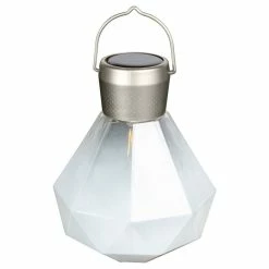 Allsop Home & Garden Solar Glass Gem Light, Milk