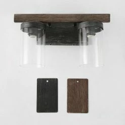 LALUZ Farmhouse 2-Light Glass Wall Lamp Antique Finishing 17 LALUZ Farmhouse 2-Light Glass Wall Lamp Antique Finishing -home bar shop 68b13d7902c5426e 5044 w800 h800 b0 p0