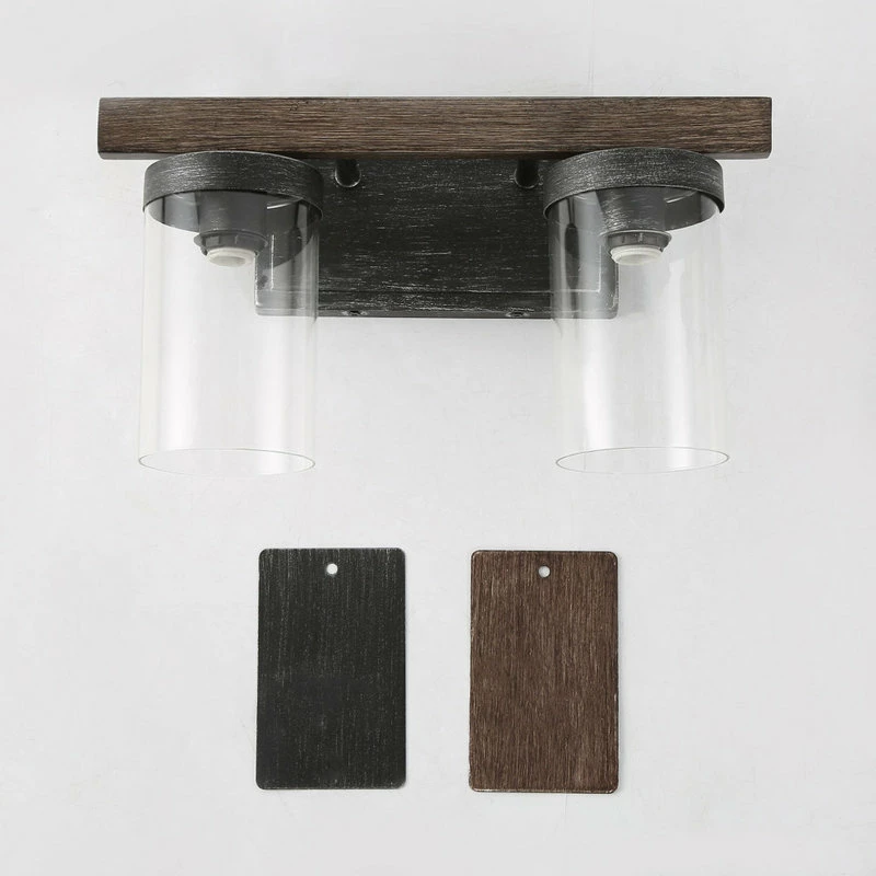 LALUZ Farmhouse 2-Light Glass Wall Lamp Antique Finishing 9 LALUZ Farmhouse 2-Light Glass Wall Lamp Antique Finishing - Image 9