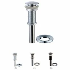 Kraus USA, Inc. Glass Vessel Sink, Bathroom Ramus Faucet, PU Drain, Mounting Ring, Chrome -home bar shop 68c1609500e5e638 3087 w800 h800 b1 p0