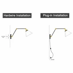 LNC Lighting LNC Modern Glass Adjustable Swing Arm Wall Sconce -home bar shop 690197a60d707304 8834 w800 h800 b1 p0