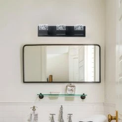 Aiwen 3-Light Vintage Shaped Glass Wall Light Bathroom Vanity Lighting Fixture, Black 10 Aiwen 3-Light Vintage Shaped Glass Wall Light Bathroom Vanity Lighting Fixture, Black -home bar shop 6901ee62033e84d5 5025 w800 h800 b0 p0