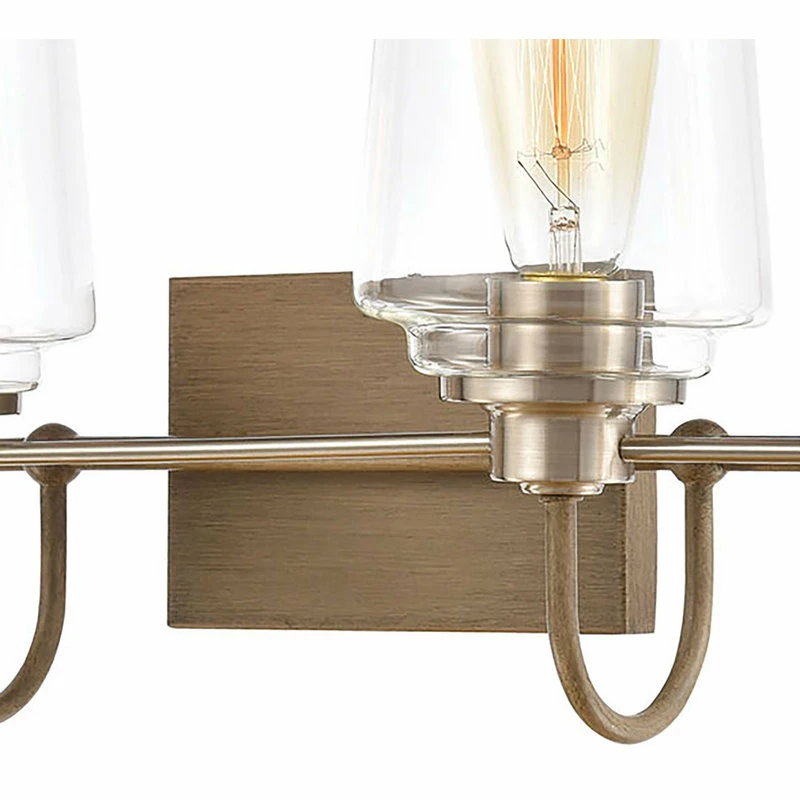 Elk Home Bakersfield 4-Light Vanity Light, Light Wood With Clear Glass 4 Elk Home Bakersfield 4-Light Vanity Light, Light Wood With Clear Glass - Image 4