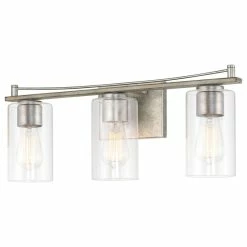 Kira Home Armstrong 22.5" Farmhouse / Bathroom Light, Cylinder Glass Shades