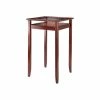 Winsome Wood Halo Pub Table With Glass Inset And Shelf, Walnut