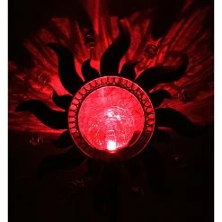 Unido Solar Powered Metal Copper Sunray Garden Stake With Glass Crackle Ball LED Light 8 Unido Solar Powered Metal Copper Sunray Garden Stake With Glass Crackle Ball LED Light -home bar shop 6a5143a30aa6b117 8447 w800 h800 b0 p0