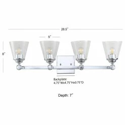 JONATHAN Y Marion Hurricane Metal, Glass Vanity Light, Chrome, 4-Light -home bar shop 6b31fced037e5d55 9310 w800 h800 b1 p0