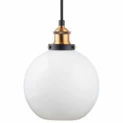 Linea Di Liara Primo Pendant With Milk Glass Shade