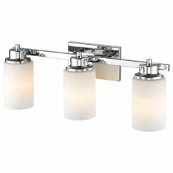 CHLOE Lighting, Inc. Scarlett 3-Light Chrome Finish Bath Vanity-Light Etched White Glass 22" -home bar shop 6c315f5a0ae238aa 1888 w800 h800 b1 p0