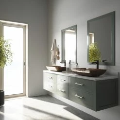 VIGO Rectangular Russet Glass Vessel Bathroom Sink Set Niko Vessel Faucet -home bar shop 6c9126150f5a1592 3365 w800 h800 b0 p0