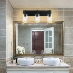 Lcaoful 3-Light Bathroom Vanity Light With Bubble Glass Shade -home bar shop 6cd1e45101e6371a 9952 w800 h800 b0 p0