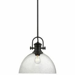 Golden Lighting Hines 1-Light Pendant, Black, Seeded Glass -home bar shop 6ce149170172515f 5232 w800 h800 b1 p0