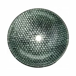 Eden Bath - Vessel Sinks Silver Dots Tempered Glass Vessel Sink For Bathroom, 16.5 Inch, Round -home bar shop 6d519f98006c936d 5542 w800 h800 b1 p0